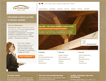 Tablet Screenshot of novum-carport.ch